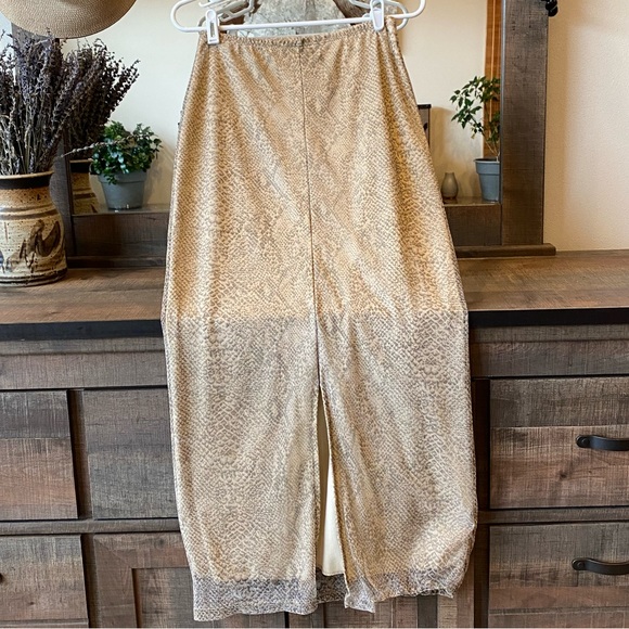 Late 90s snakeskin mesh print maxiskirt - Picture 2 of 12